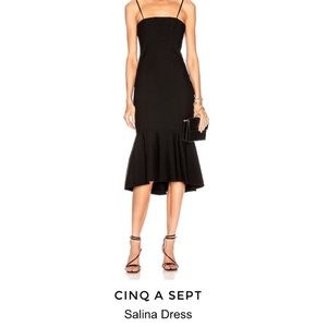 CINQ A SEPT NWT BEAUTIFUL BLACK SALINA DRESS, A CLASSIC TIMELESS PIECE
